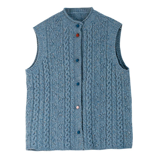 牧衣游 进口提花毛织混纱马甲 限量福利款 月光【不支持会员折】 商品图4