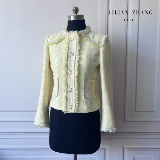 定制—Vintage—轻奢流苏单排扣暖色浅柔小香风短款外套  2105046 商品图0