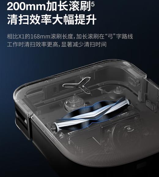 科沃斯X2PRO高配扫地机器人【全自动上下水】智能家用扫拖一体 自动清洗 自动集尘 热水洗抹布 商品图3
