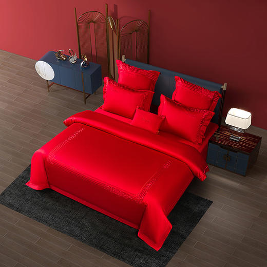 多喜爱 喜玫瑰婚庆床上用品六件套 约定nt 商品图5