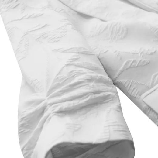 春秋夏通勤-气质时尚-中袖提花轻简 白色显瘦抽褶小西装  2005008 商品图3