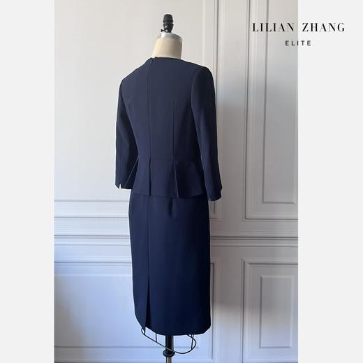 【优雅主义】假两件荷叶边显瘦连衣裙 - 时尚v领中长裙 1901035 商品图1