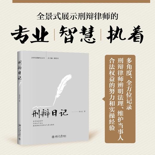 刑辩日记 李永红 北京大学出版社 商品图1