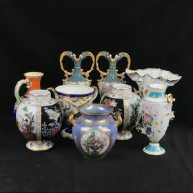 欧洲中古鎏金彩绘花瓶 9款可选