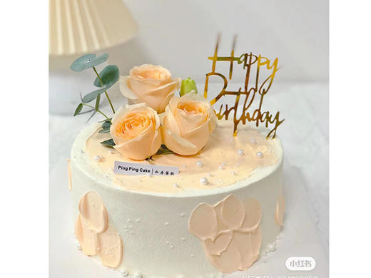 爆款黄色玫瑰蛋糕 商品图0