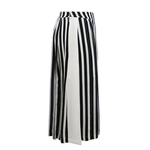 条纹打褶百搭显瘦春夏时尚宽松休闲女士七分阔腿裙裤  2004003 商品图2