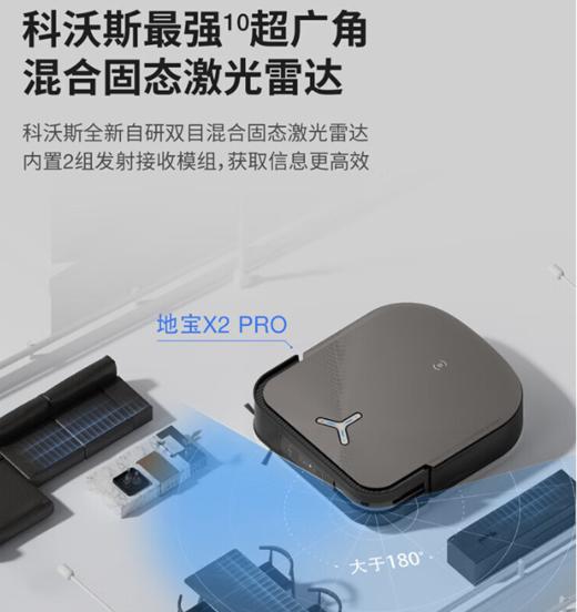 科沃斯X2PRO高配扫地机器人【全自动上下水】智能家用扫拖一体 自动清洗 自动集尘 热水洗抹布 商品图7