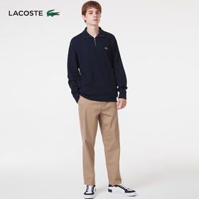 Lacoste法国鳄鱼男士新款通勤半拉链拉链翻领卫衣SH1927-98