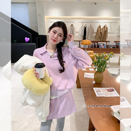 <曾小咸推荐>粉丝内购年底清仓破价【限时限量清仓】【有氧假日】紫色上衣+紫色短裙 商品图1