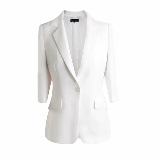 ELITE休闲一粒扣西装 - 优雅通勤显瘦条纹修身西服外套 1905010 商品图4