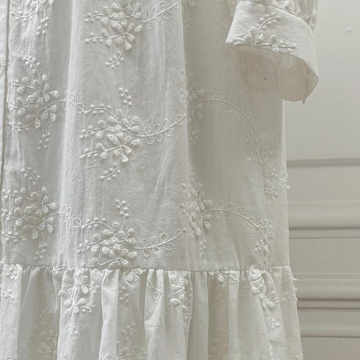 定制-法式浪漫—轻奢立体刺绣--棉质连衣裙（内含吊带）  2201012 商品图2