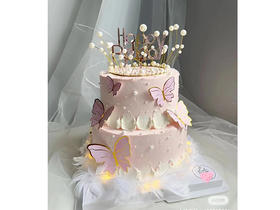 蝴蝶仙女-双层蛋糕