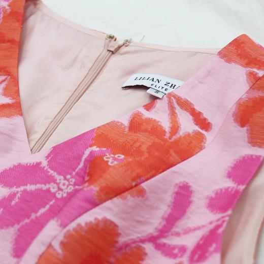 织锦花色印花A摆折连衣裙、春夏超显瘦碎花无袖连衣裙   2101008 商品图2