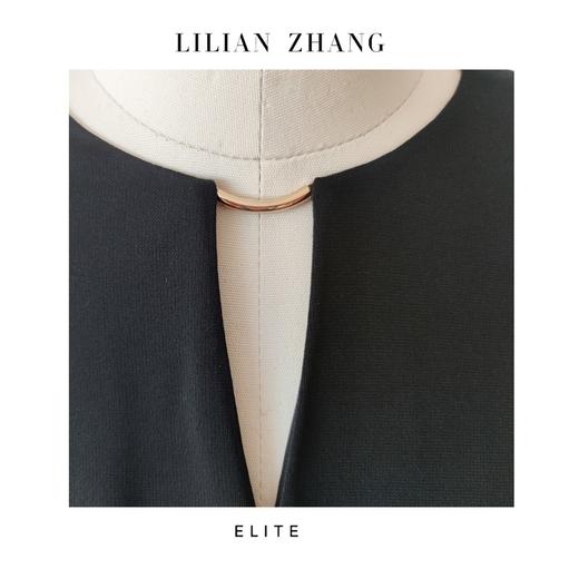 E系列——定制——都市力量——极简静奢——ALL BLACK针织连衣裙 2301108 商品图4