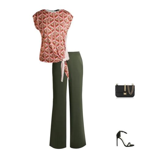 定制—拼接条纹衬衫—百搭休闲女士时尚印花圆领花色上衣 1702037 商品图1