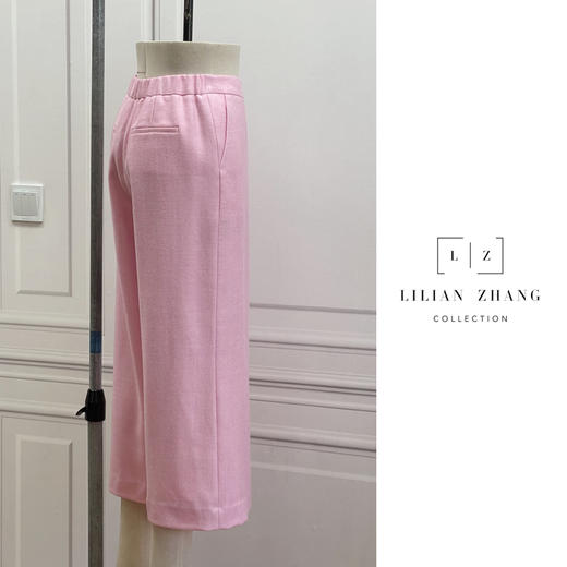 时尚通勤-定制-百搭显瘦时尚宽松休闲减龄高腰九分阔腿裤 2204008 商品图3