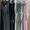 醋酸缎面纯色圆领背心、宽松黑色白色灰色绿色浅蓝色粉色2102004 商品缩略图0