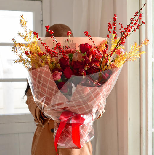 《腊冬》北美冬青大花蕙兰花束 商品图5