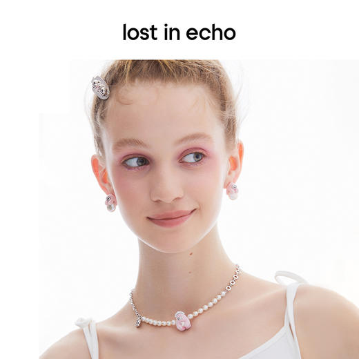 lost in echo2023秋冬新品设计师款Yetti小怪兽珍珠植绒项链气质 商品图4