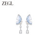 ZEGL冰晶蝴蝶珍珠耳饰女2024新款爆款春夏耳钉高级感925银针耳环 商品缩略图1