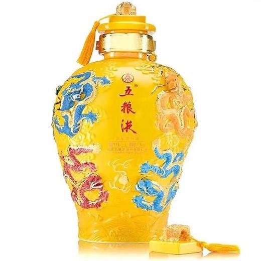 （千）五粮液九龙坛（黄） 52度1.5L/瓶 浓香型大坛酒白酒 新春送礼收藏 商品图1