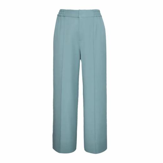 舒适松紧腰九分直筒裤通勤休闲显瘦春夏宽松垂感九分裤  2004001 商品图0