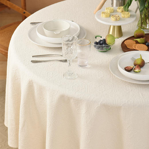 国风海棠系列圆桌布国风全棉欧式复古圆桌布 商品图1