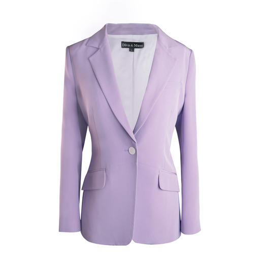 ELITE - 四色醋酸气质显瘦通勤百搭春秋一粒扣西装外套  1705045 商品图0