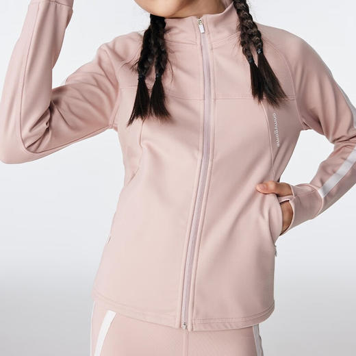 onmygame女童秋冬加绒加厚运动外套儿童户外训练瑜伽服 商品图3