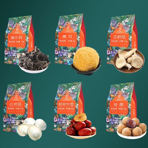 卡宴（KAUN） 山珍干菌礼盒春节年货送礼食用干货菌菇大礼包大山珍选1030g 商品图7