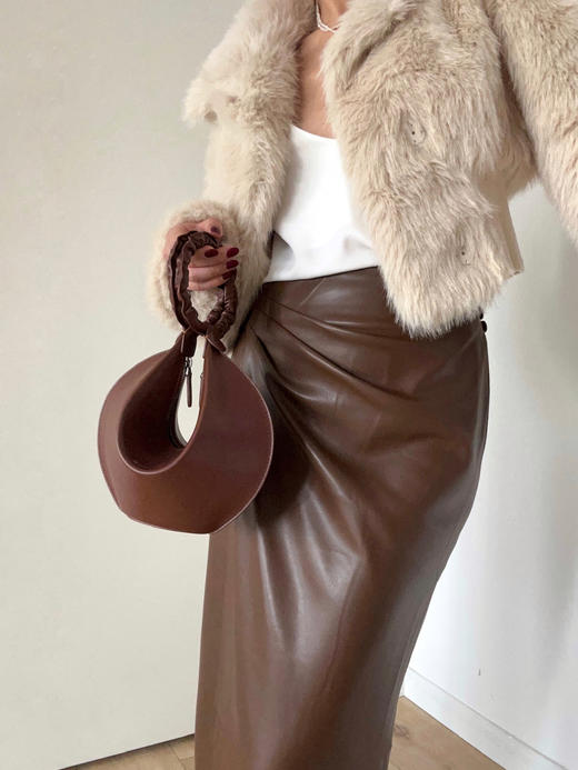 FORMS｜Fortune Cookie 意大利牛皮手拎包【 纯色系 3色可选 】 商品图1