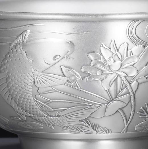 子佩集S999银【莲连有余】碗摆件【BX0460596-4】2401 商品图4