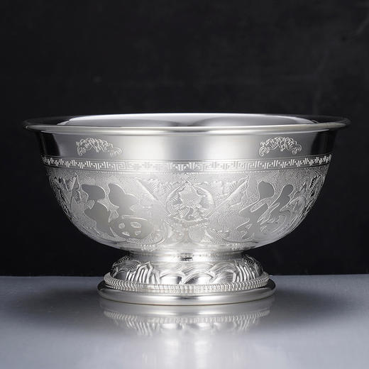 子佩集S999银【开枝散叶】碗摆件【FS008】2401 商品图1