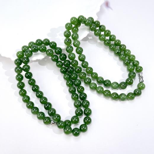 35390碧玉项链-圆珠8#黑点 商品图0