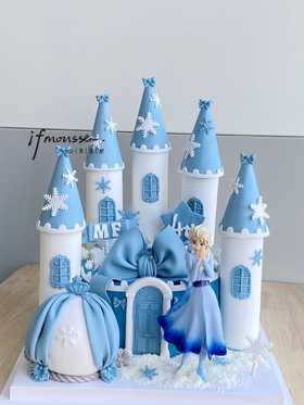 「创意定制」冰雪女王城堡爱莎  翻糖提前三天预订