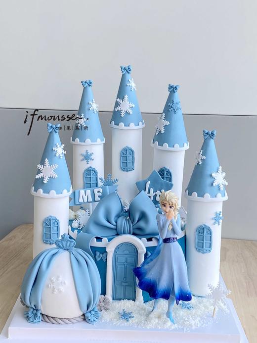 「创意定制」冰雪女王城堡爱莎  翻糖提前三天预订 商品图0