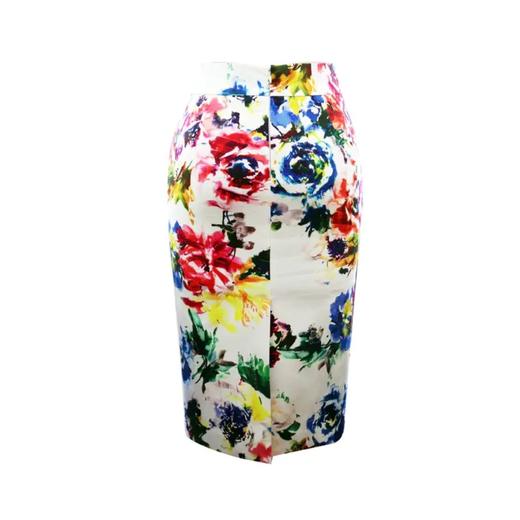 定制-优雅气质-花卉油画-印花修身花色 显瘦 半身包臀裙  2003007 商品图1