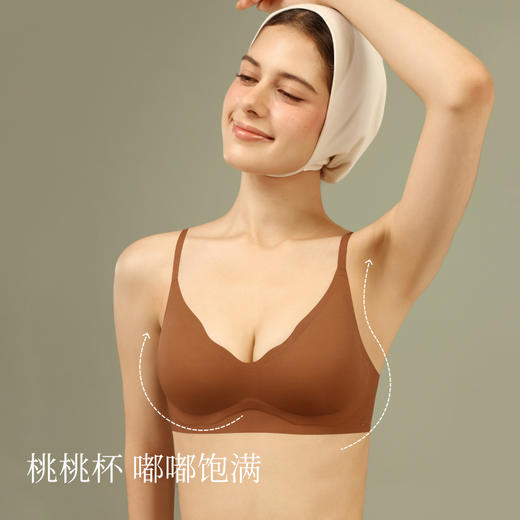 花瓣软支撑无钢圈内衣 | 素肌良品-秋日苍兰微聚拢小胸内衣女透气裸感文胸MX227 商品图2