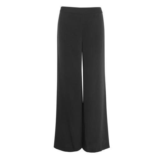 舒适极简风-ELITE黑色直筒显瘦阔腿裤- 垂感通勤休闲长裤 2004004 商品图0