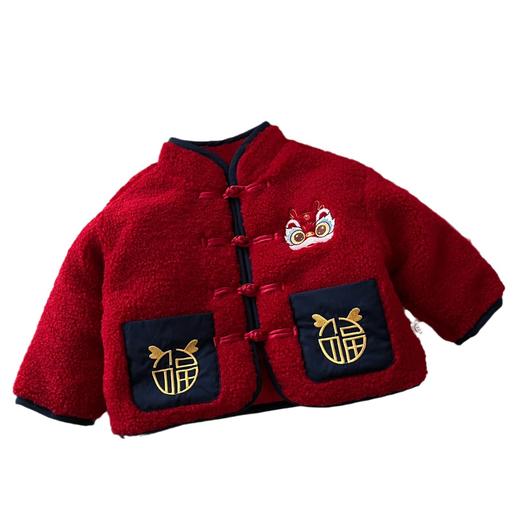 【中国风夹棉，龙年拜年服！】男童卡通拜年服0-5岁冬季宝宝中国风，夹棉加厚外套儿童冬装潮，展现了中国传统文化元素，彰显了节日的喜庆氛围！ 商品图4