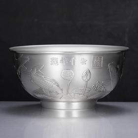 子佩集S999银【莲连有余】碗摆件【BX0460596-4】2401