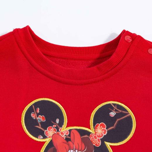 【商场同款】迪士尼童装米妮卫衣套装2024春秋新款女童中国风上衣休闲裤两件套224DT0175 商品图4