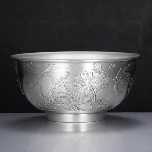 子佩集S999银【莲连有余】碗摆件【BX0460596-4】2401 商品图10