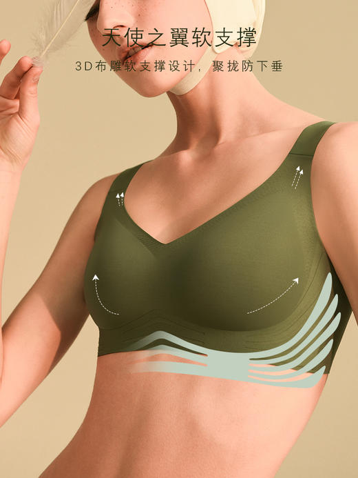 【E】素肌良品天使之翼+W反重力软支撑-高包容调整型-大胸显小-显瘦MX116F 商品图1