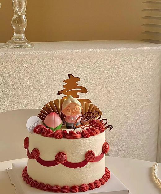 黑巢-经典简洁祝寿蛋糕 商品图0