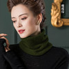 丁摩纯色套头围脖100%羊毛针织脖套护颈弹力坑条假领子AL1060 商品缩略图9