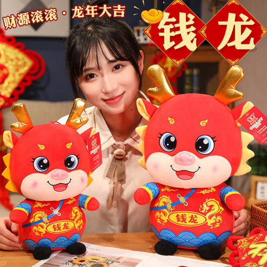 龙年玩偶娃娃毛绒玩具 年会礼品袋 摆件装饰 婚礼抛洒 商品图0