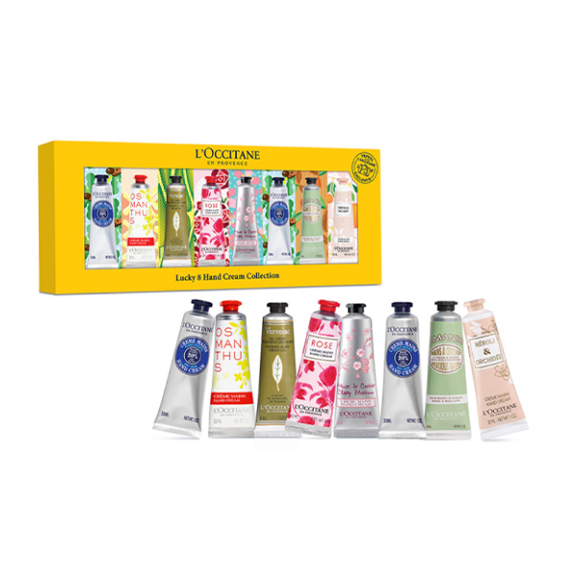 【跨境】欧舒丹护手霜礼盒装8件套 乳木果樱花玫瑰杏仁马鞭草 圣诞礼物（效期27年2月）