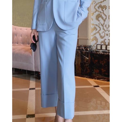 定制—治愈色系—极简九分筒裤-时尚宽松通勤直筒九分裤  2204006 商品图0