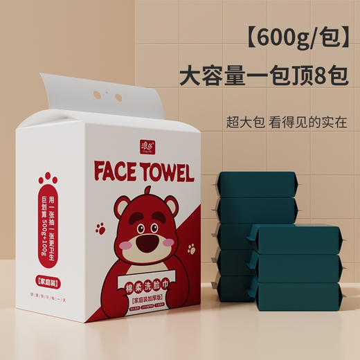 草莓熊一抹清香，洁面巾贴心相伴。卸妆轻松顺手，加大加厚任我攀。悬挂式抽取，时刻为你备齐，一次性使用，清爽不停歇！ 商品图1